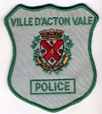 CANADA,QUEBEC,ACTON VALE POLICE 1